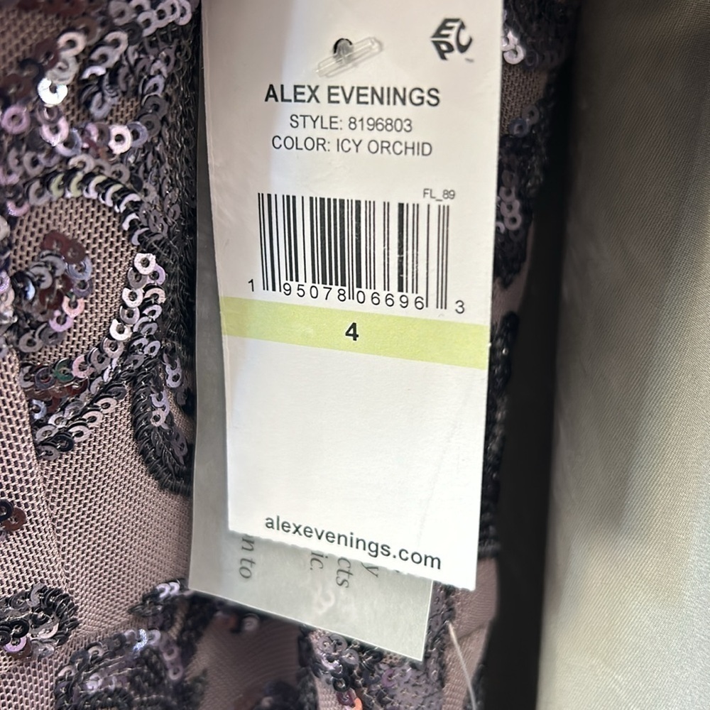 Alex Evenings Sequin A-Line Evening Gown - Picture 5 of 6